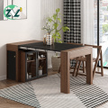 Mesa de comedor plegable multifuncional con taburete y mesa extensible